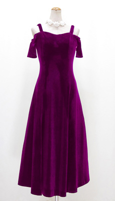 ベロアのドレス【ピンク】 no.1207