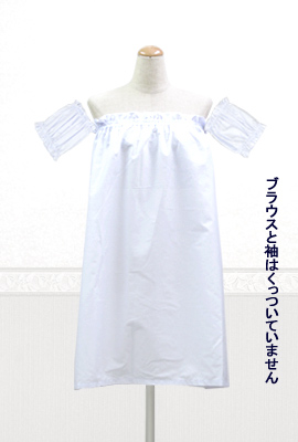 ケイキ（子供）用ホワイトのブラウス（カヒコスタイル/袖無） no.1331-2